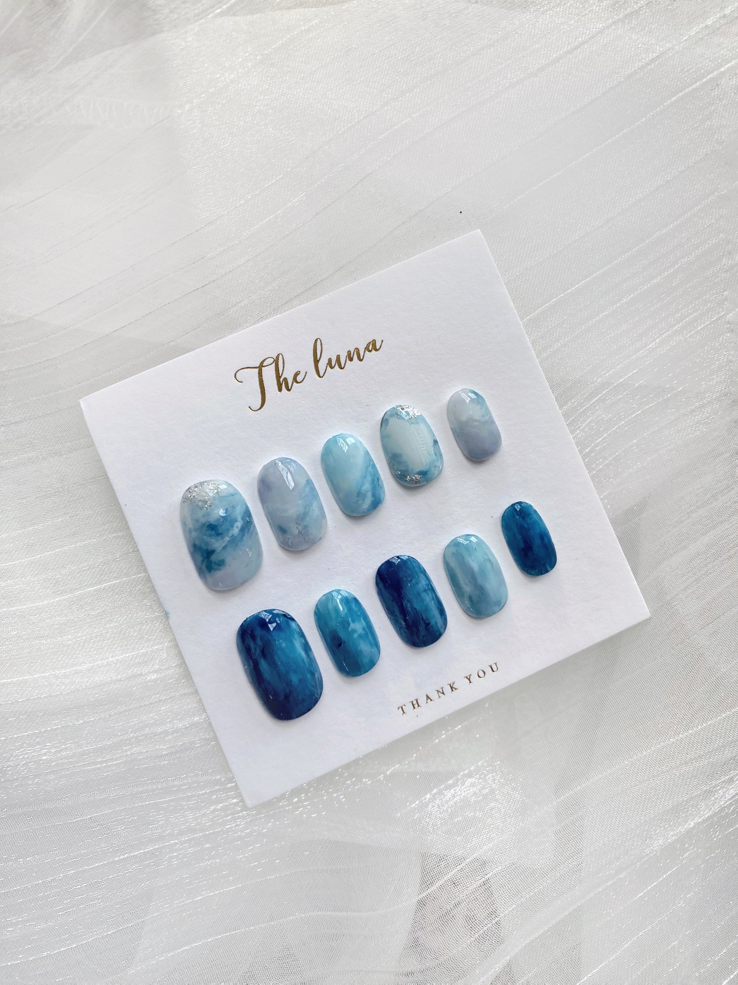 海洋藍浪花甲片(可重用)