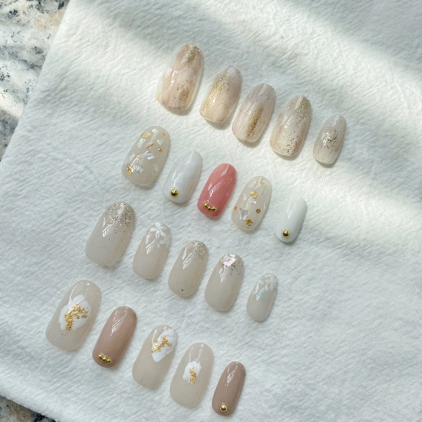 裸色氣質系列甲片(可重用)