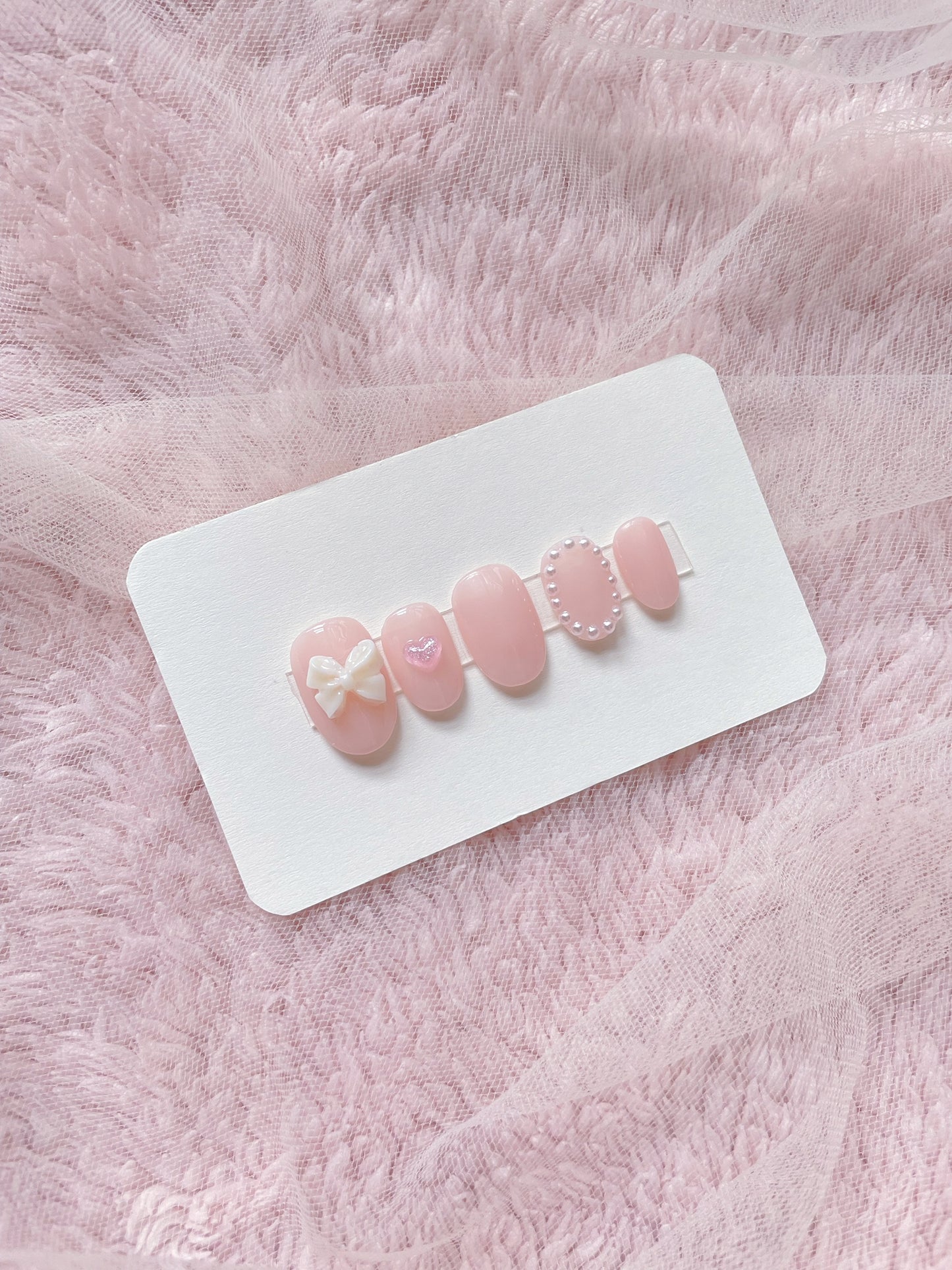 蝴蝶結系列 ✨氣質透粉 (可重用)