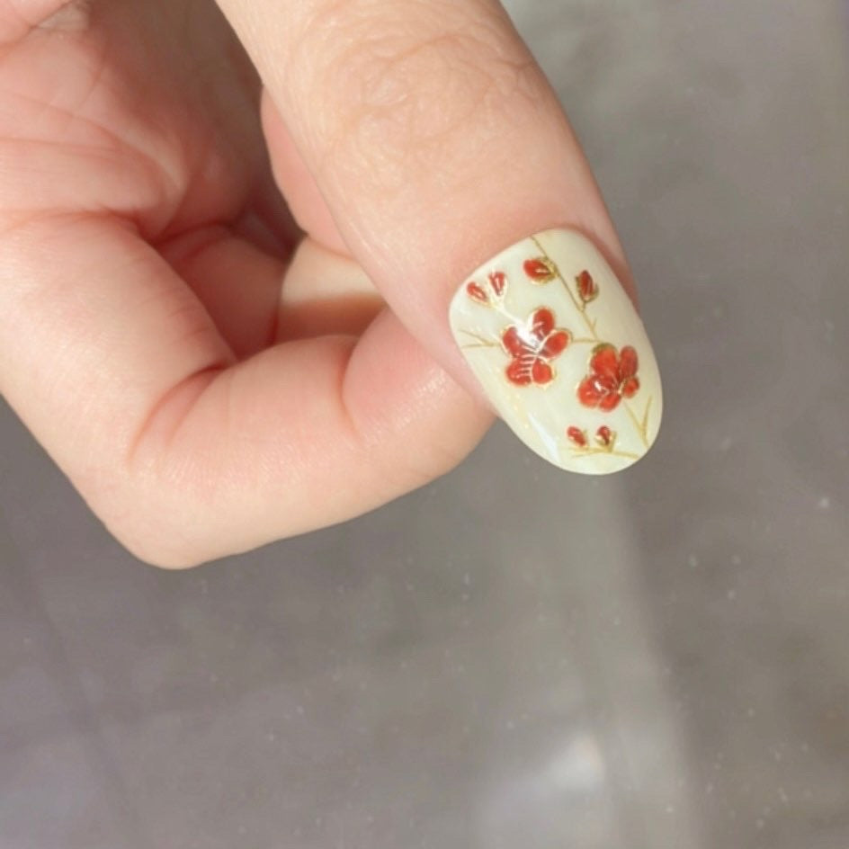 新年系列。梅花 (可重用)