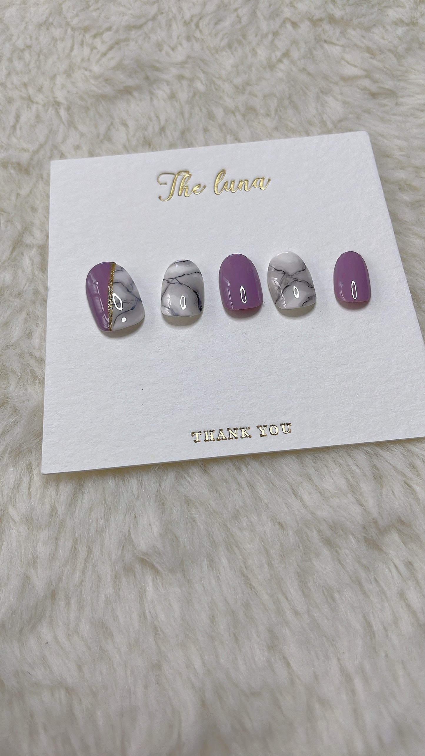 紫色雲石款甲片(可重用)