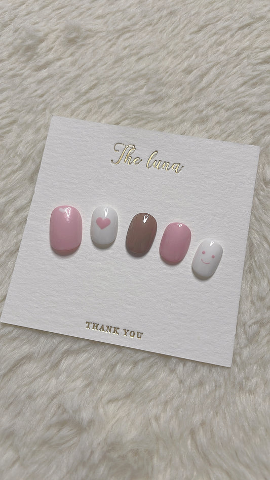 粉紅笑臉心💕(可重用)