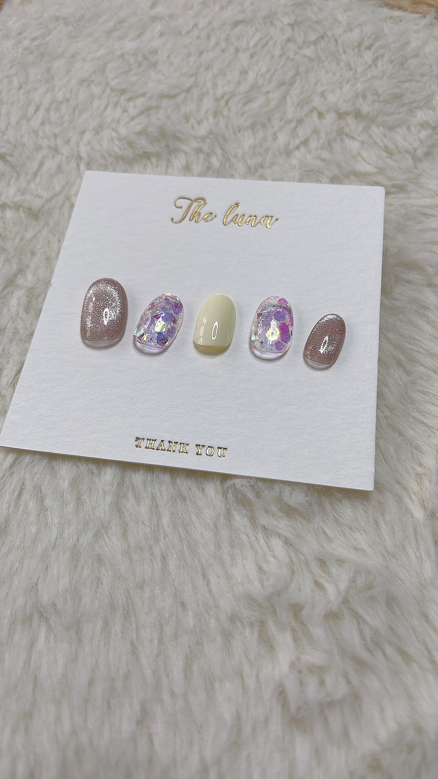 閃片粉紅貓眼 (可重用)