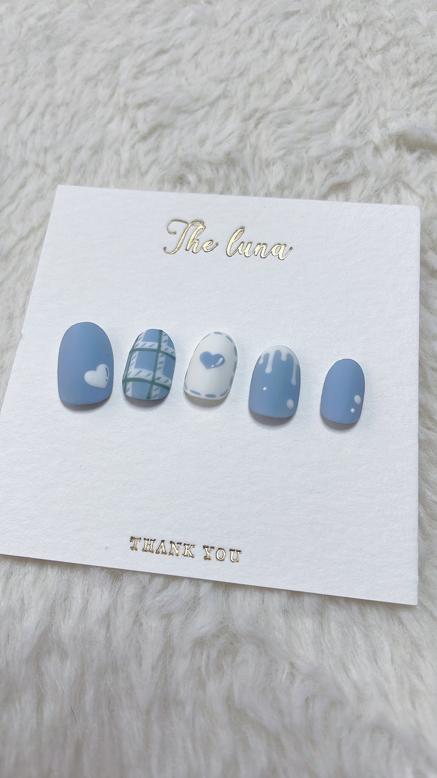 霧面格紋心心甲片（可重用）