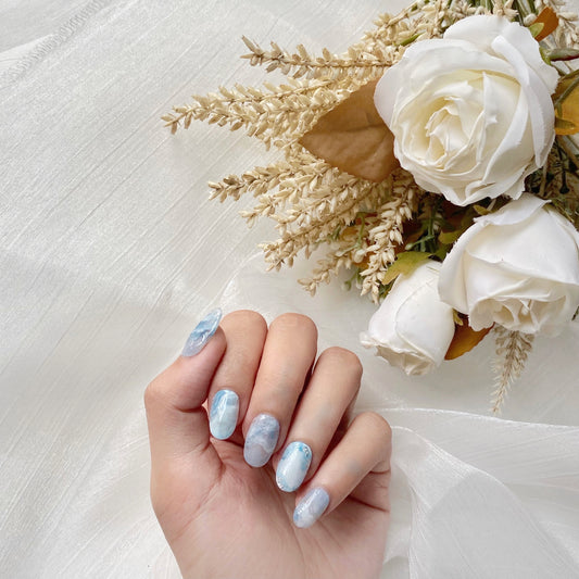 海洋藍浪花甲片(可重用)