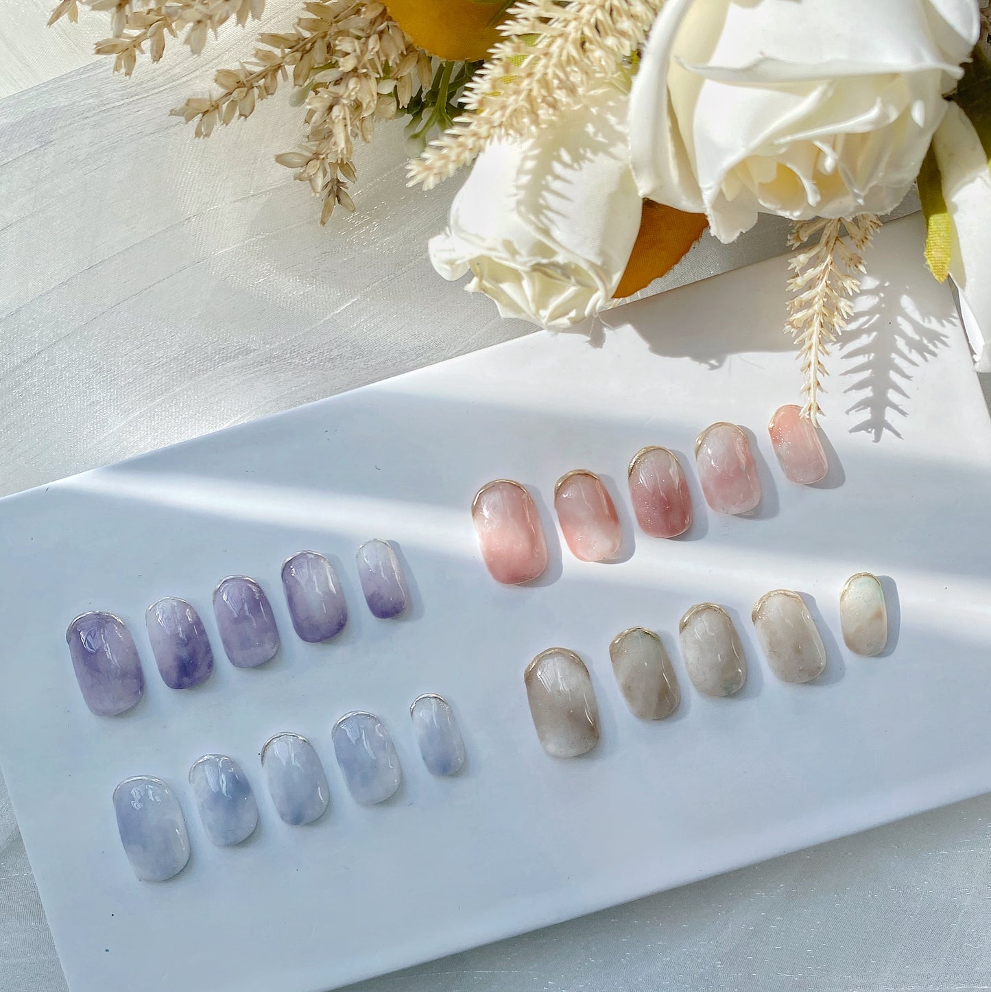 金銀邊仙氣甲片 (4色) (可重用)