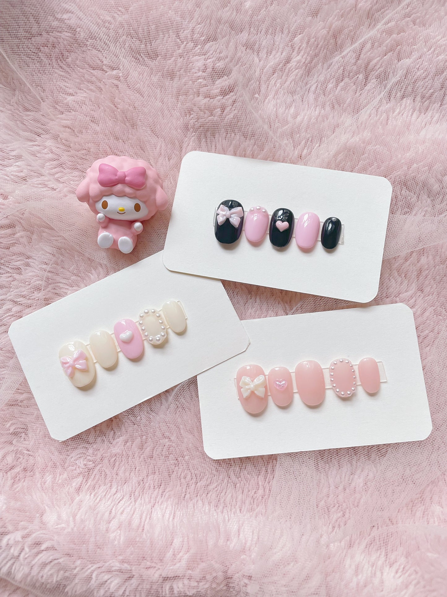 蝴蝶結系列 ✨氣質透粉 (可重用)