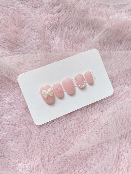 蝴蝶結系列 ✨氣質透粉 (可重用)