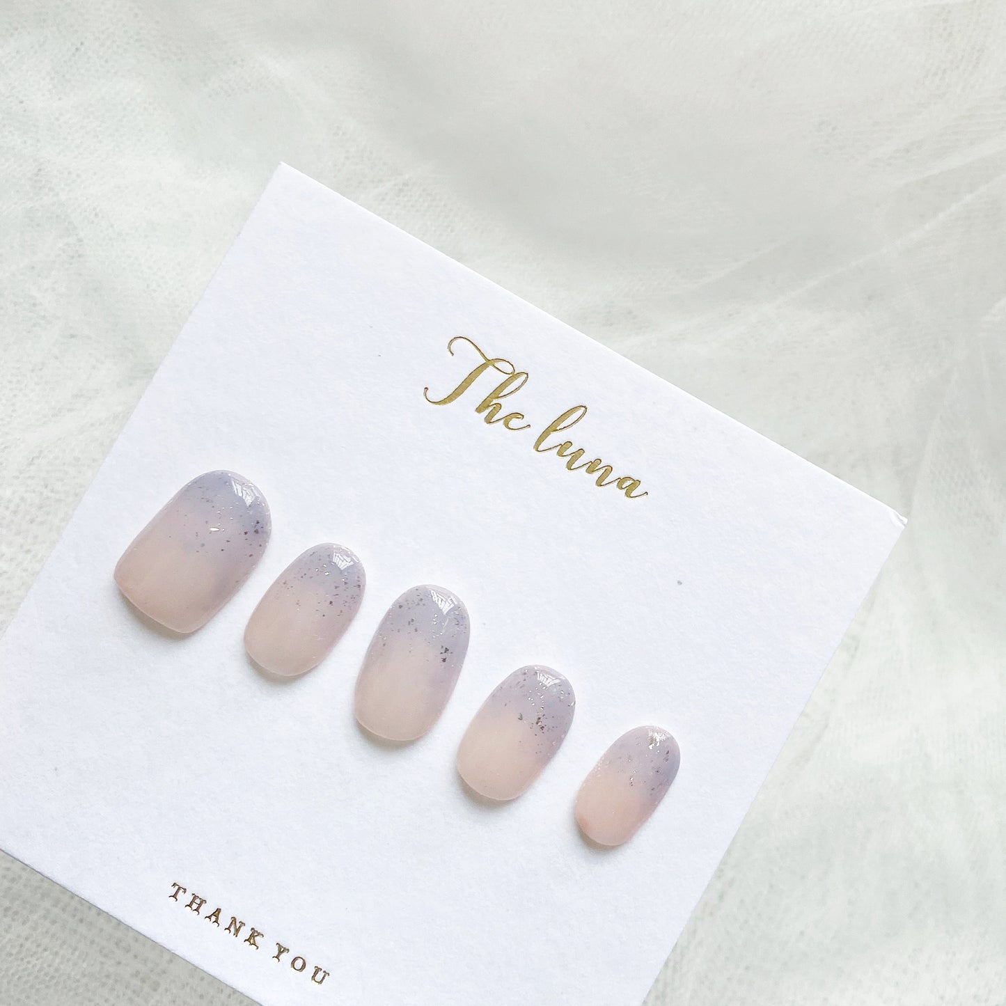 粉紅粉藍漸變閃粉甲片 (可重用)