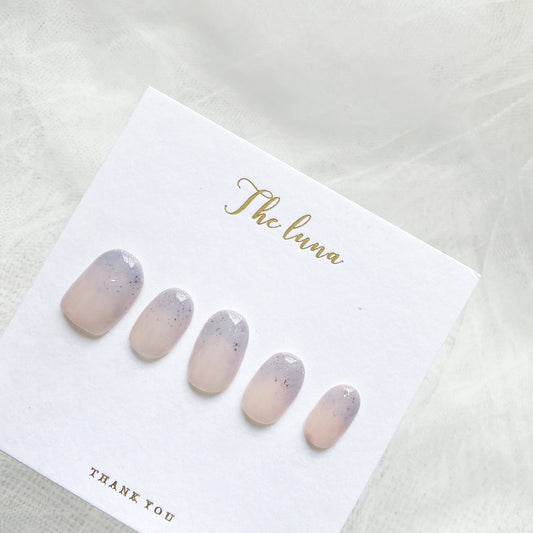 粉紅粉藍漸變閃粉甲片 (可重用)