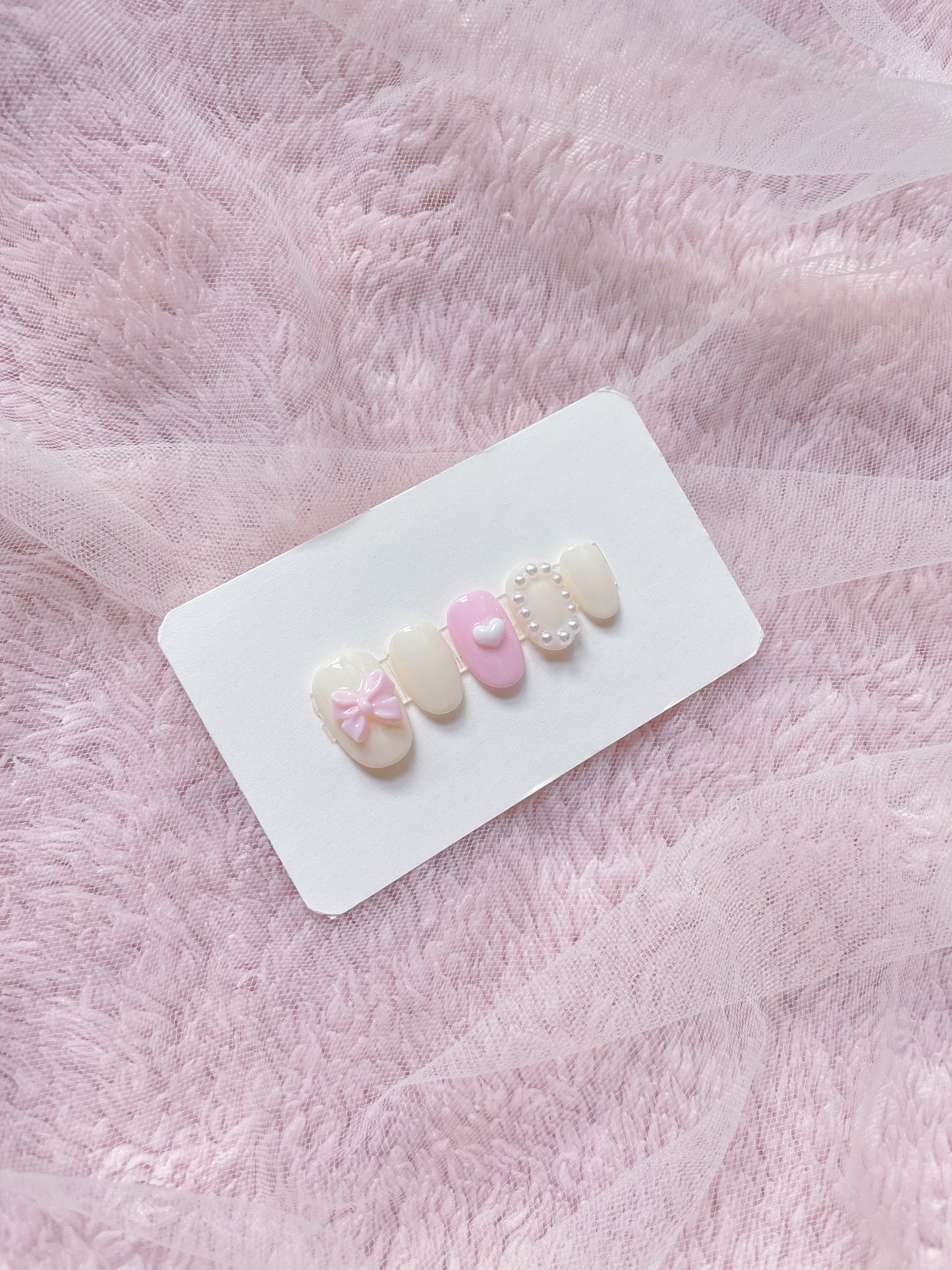 蝴蝶結系列 ✨温柔奶白 (可重用)