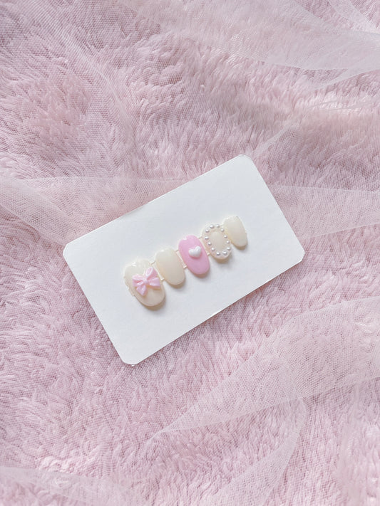 蝴蝶結系列 ✨温柔奶白 (可重用)